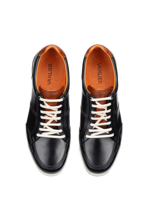 Navy gladleren Magnus sneaker