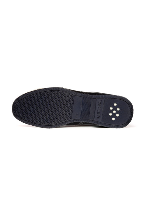 Navy gladleren Magnus sneaker