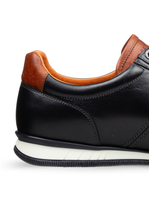 Navy gladleren Magnus sneaker