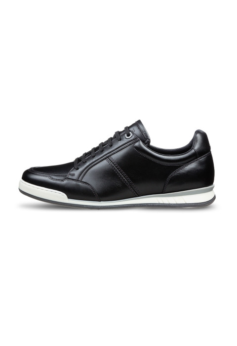 Zwart gladleren Magnus sneaker