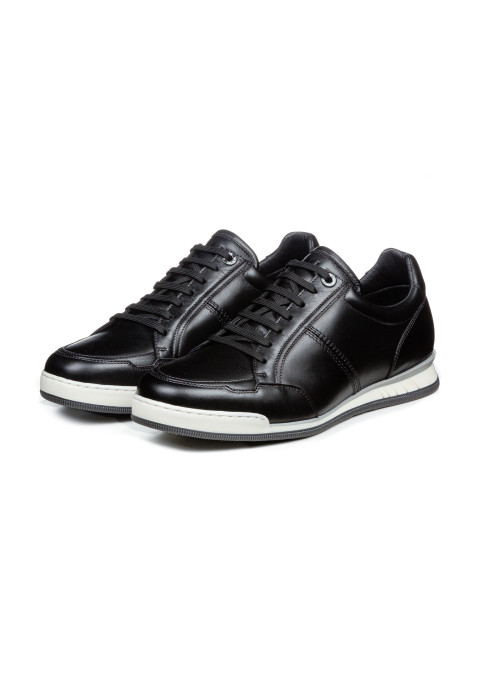 Zwart gladleren Magnus sneaker