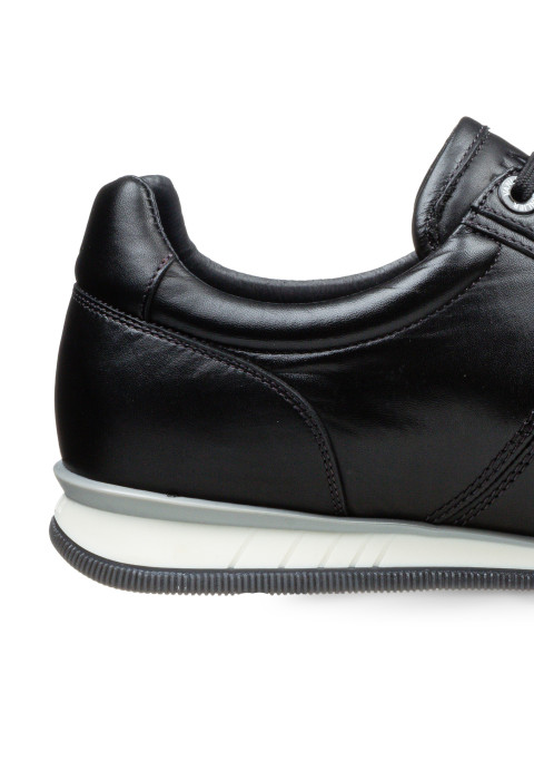 Zwart gladleren Magnus sneaker