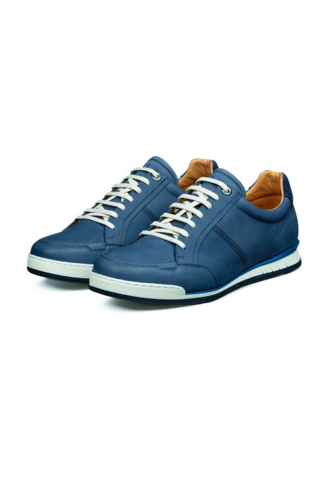 Blauw nubuck Magnus sneaker