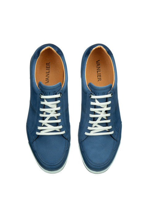 Blauw nubuck Magnus sneaker