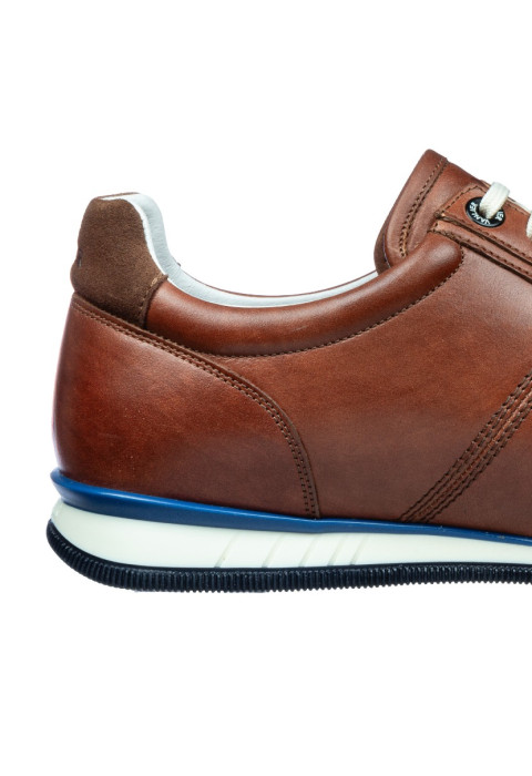Licht cognac gladleren Magnus sneaker