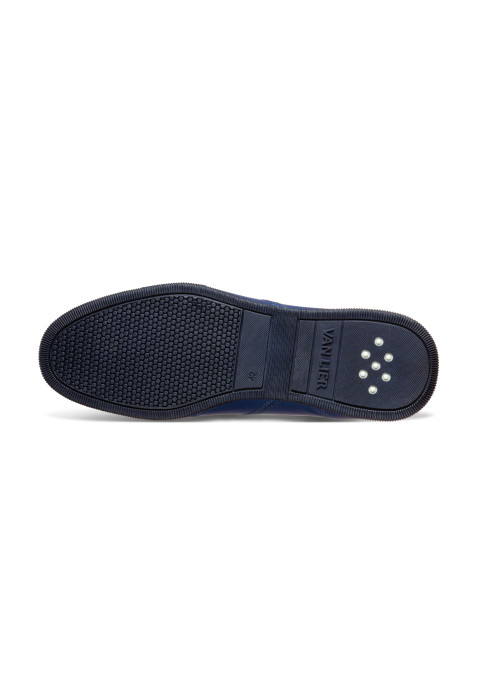 Blauw gladleren Magnus sneaker