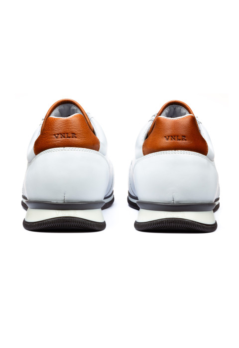 Wit gladleren Magnus sneaker