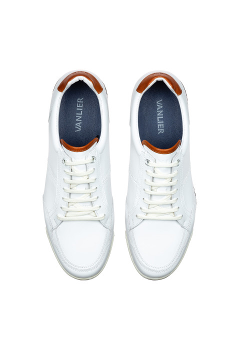 Wit gladleren Magnus sneaker