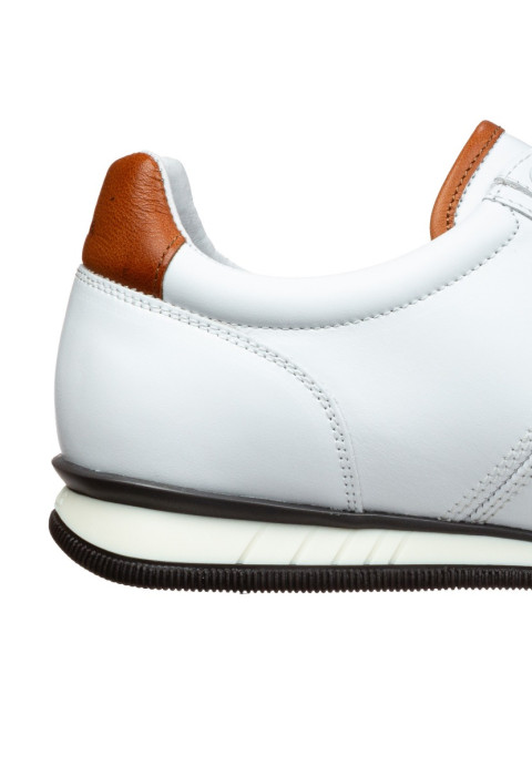 Wit gladleren Magnus sneaker