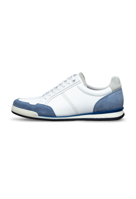 Wit combi gladleren Magnus sneaker