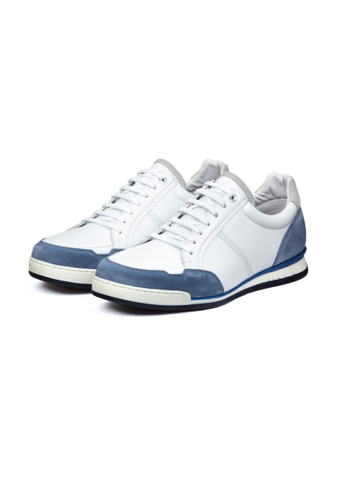 Wit combi gladleren Magnus sneaker