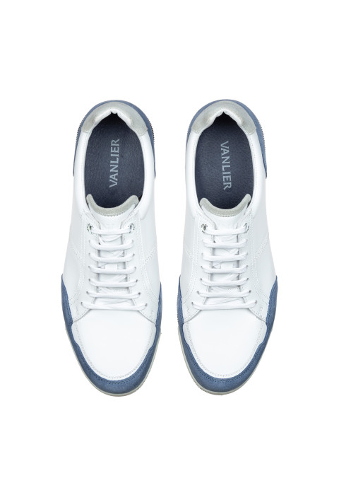Wit combi gladleren Magnus sneaker