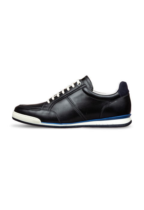 Navy gladleren Magnus sneaker