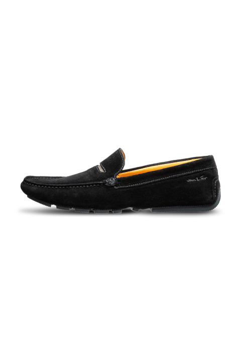 Zwart suède Mocassin