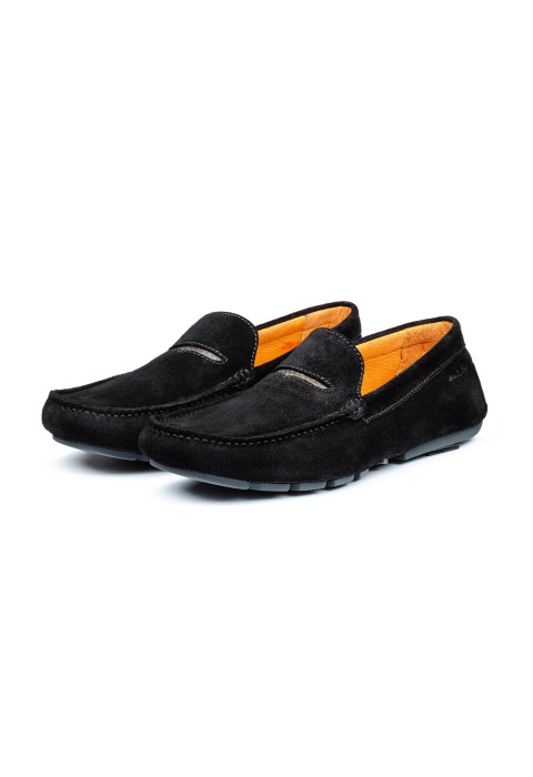 Zwart suède Mocassin