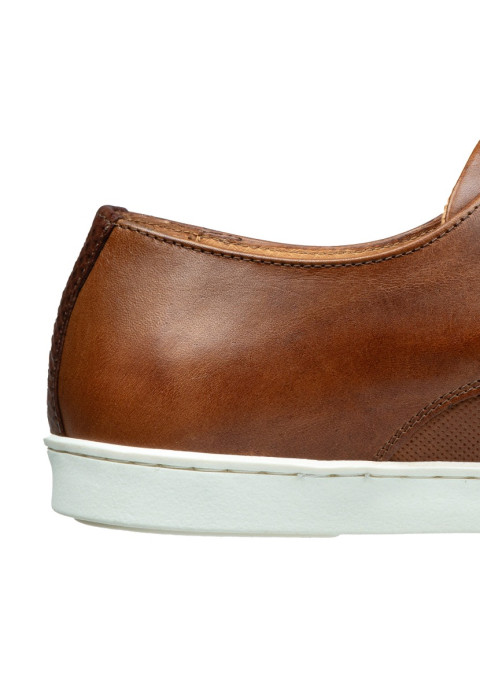 Bruin cognac gladleren Lugano veterschoen