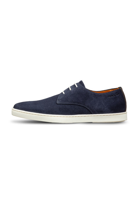 Navy suède Lugano veterschoen