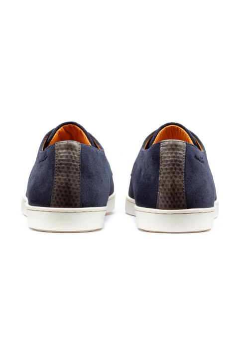 Navy suède Lugano veterschoen