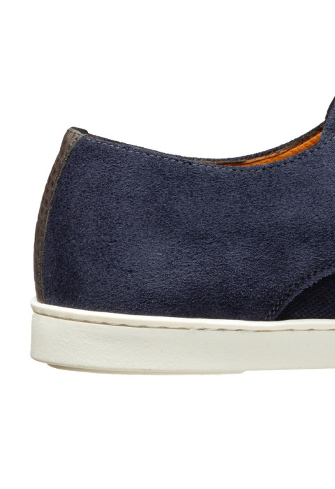 Navy suède Lugano veterschoen