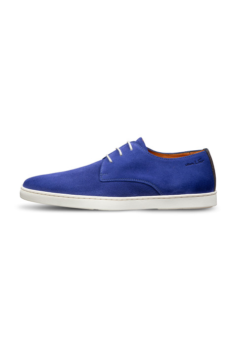 Blauw suède Lugano veterschoen