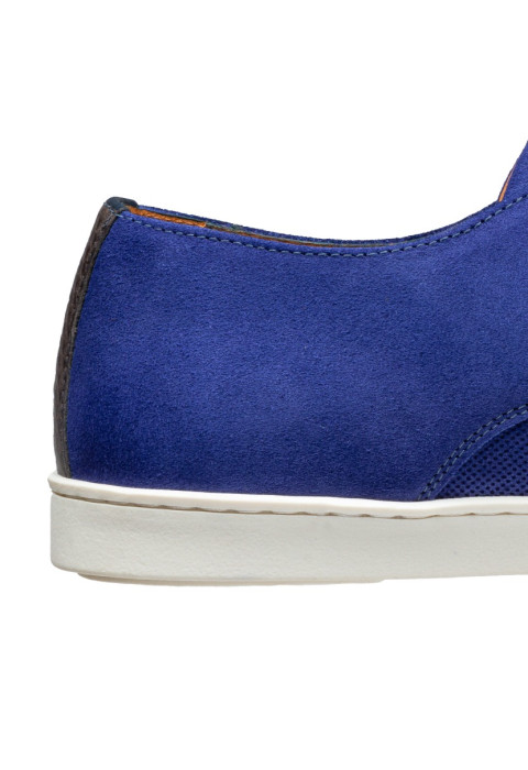 Blauw suède Lugano veterschoen