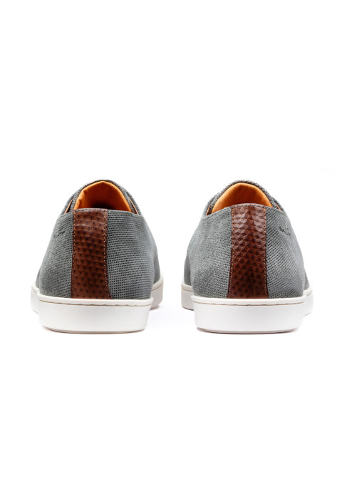 Grijs blauw suède Lugano veterschoen