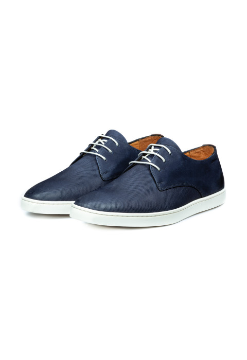 Navy nubuck Lugano veterschoen