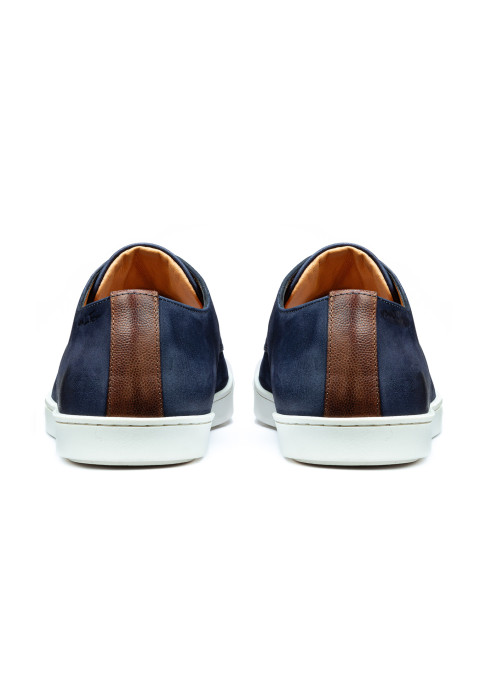 Navy nubuck Lugano veterschoen