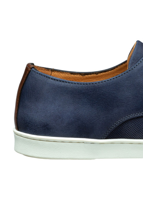 Navy nubuck Lugano veterschoen