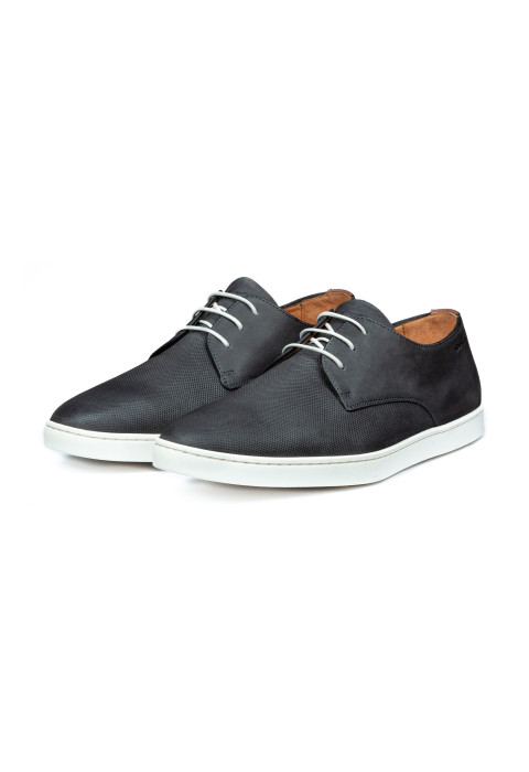 Antraciet grijs nubuck Lugano veterschoen