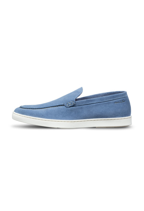 Blauw suède Lugano loafer