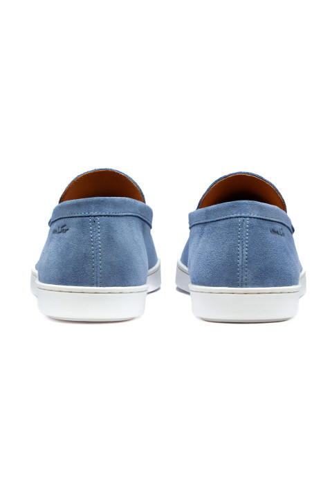 Blauw suède Lugano loafer