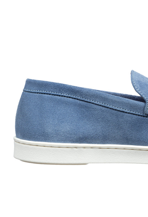 Blauw suède Lugano loafer