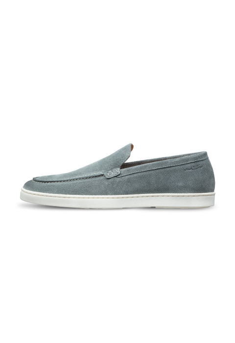 Grijs blauw suède Lugano loafer