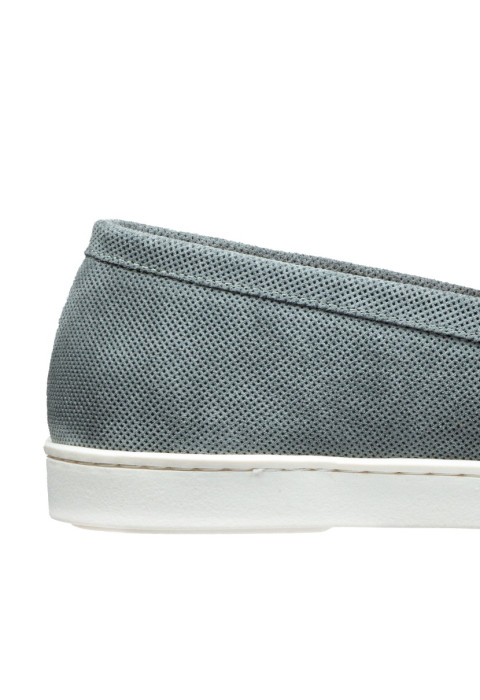 Grijs blauw suède Lugano loafer