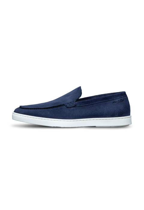 Blauw suède Lugano loafer