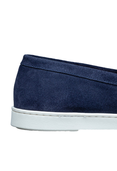 Blauw suède Lugano loafer