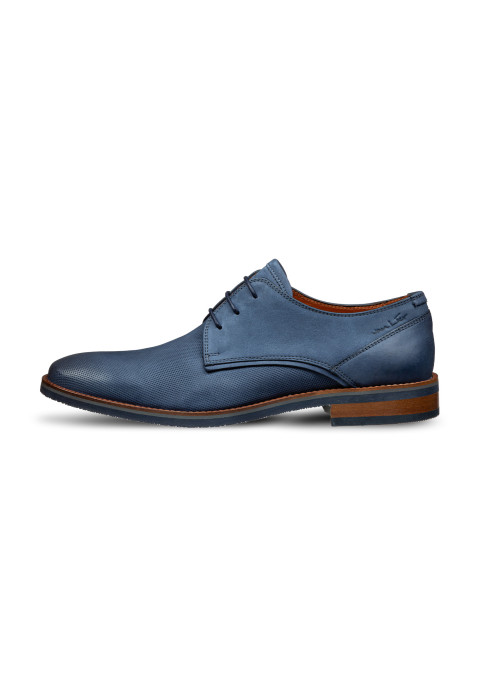 Blauw nubuck Amalfi veterschoen