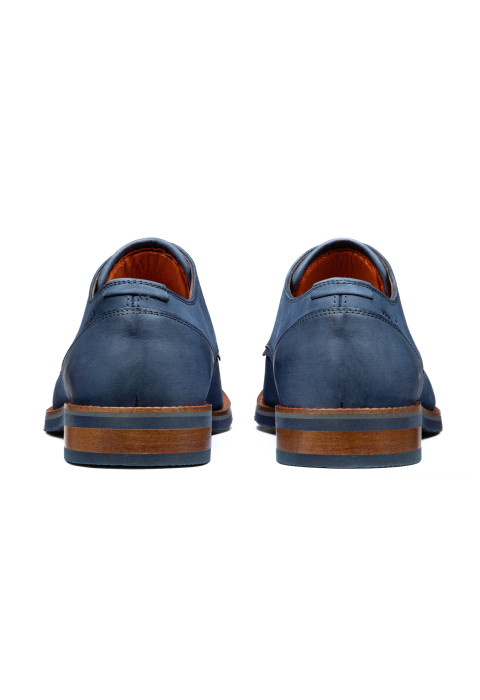 Blauw nubuck Amalfi veterschoen