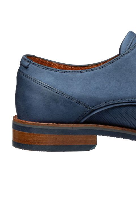 Blauw nubuck Amalfi veterschoen