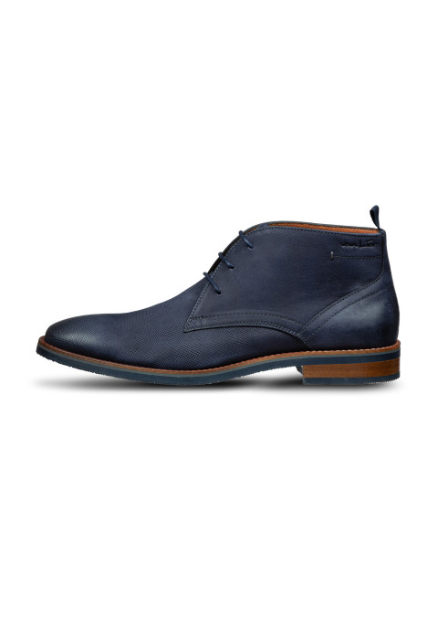 Navy nubuck Amalfi halfhoge veterschoen
