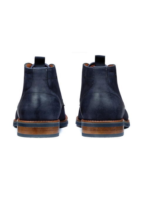 Navy nubuck Amalfi halfhoge veterschoen