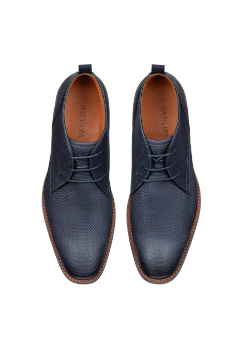Navy nubuck Amalfi halfhoge veterschoen