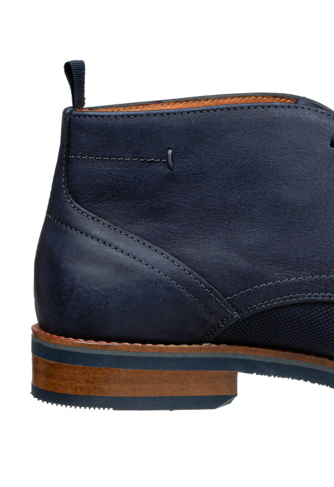 Navy nubuck Amalfi halfhoge veterschoen