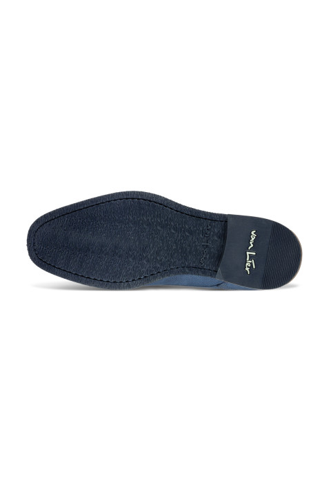 Blauw nubuck Amalfi halfhoge veterschoen