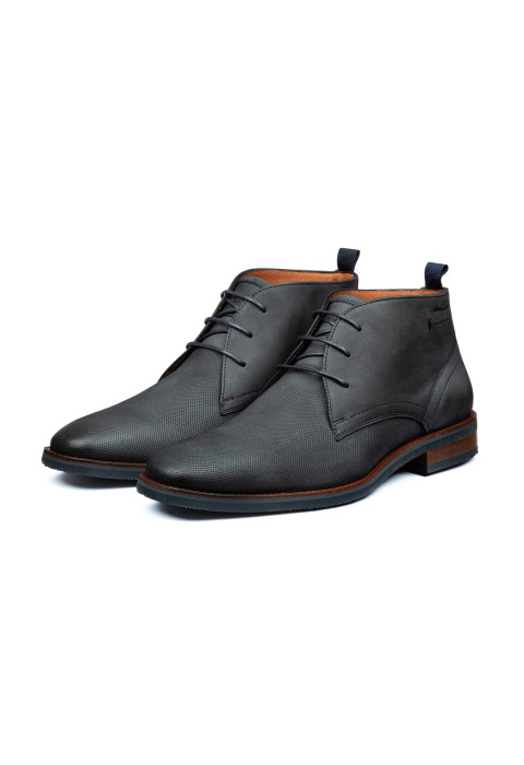 Antraciet grijs nubuck Amalfi halfhoge veterschoen