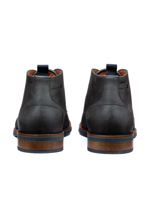 Antraciet grijs nubuck Amalfi halfhoge veterschoen