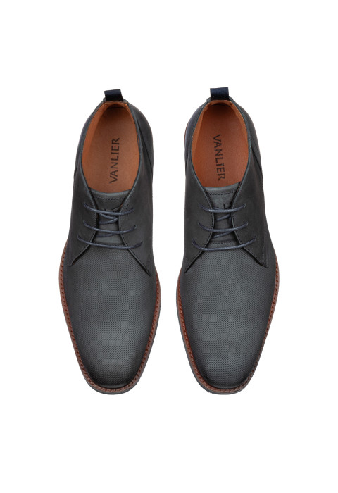 Antraciet grijs nubuck Amalfi halfhoge veterschoen