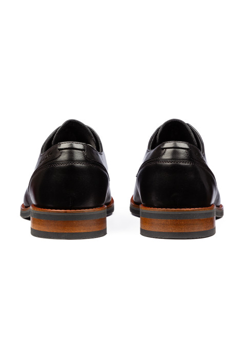 Zwart gladleren Amalfi veterschoen