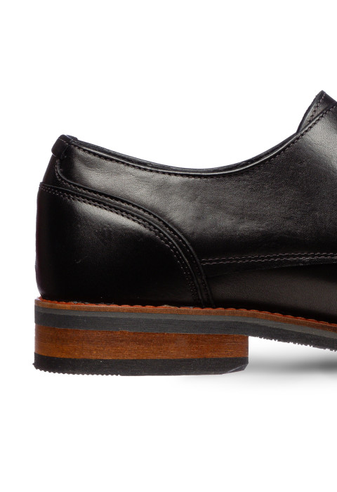 Zwart gladleren Amalfi veterschoen